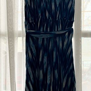 Lane Bryant Blue and Black Maxi Dress